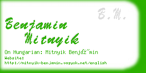 benjamin mitnyik business card